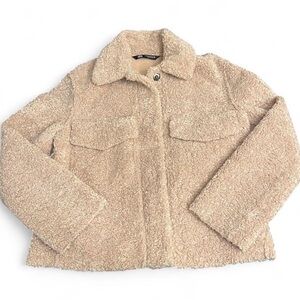 Zara Cream Teddy Jacket